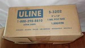 lot 87 image: U-Line Poly Bags 9 X 12 (1000 Ct.)