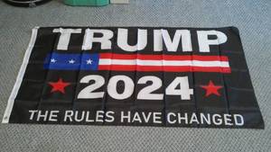 lot 133 image: Trump 2024 Flag, The Rules Have Changed.