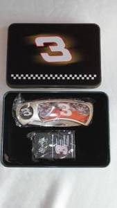 lot 153 image: Dale Earnhardt Knife  and lighter in case.