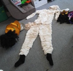 lot 203 image: Adult Mummy Costume And More.
