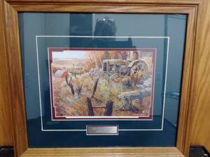 lot 222 image: Charles Freitag Out To Pasture John Deere Art Print.