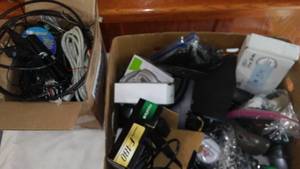 lot 227 image: Misc. Electronics, Thermostats, Router, Tom Tom, Digital Cameras, And Much More.