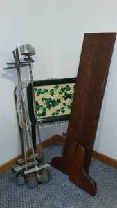 lot 237 image: Wood Shelf, Post Cup Holders (4) And More.