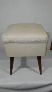 lot 241 image: Mid Century Modern Stool With Storage.