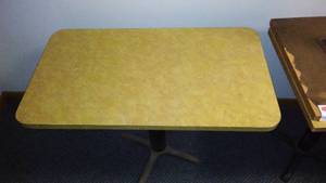 lot 255 image: Large Plain Top Tables (2) and Chairs (3)