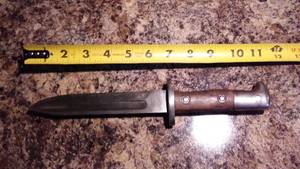 lot 258 image: U.S. Model 1900 Krag Jorgensen Cutdown Bayonet Fighting Knife, Dated 1900