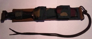 lot 280 image: Imperial Knife M-7S Survival Knife with Camo Sheath and Survival Gear