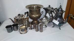 lot 268 image: Silver Plated Serving Pieces.