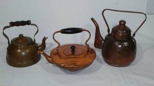 lot 313 image: Copper Tea Pots (3).