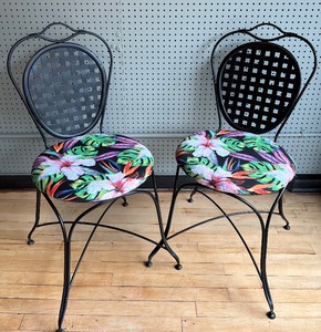 lot 63 image: Vintage Refinished Metal Side Chairs