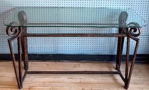 lot 69 image: Glass Entryway Sofa Table