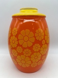 lot 57 image: Vintage BARTLETT COLLINS Daisy Glass Cookie Jar