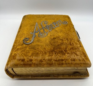 lot 142 image: Antique Victorian Photo Album with Photos