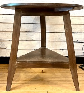 lot 79 image: Rustic Finished Round Side Table #1