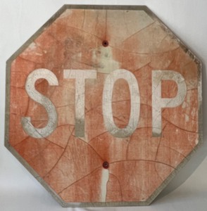 lot 80 image: Rustic Metal STOP SIGN