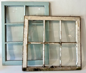 lot 87 image: Pair of Rustic, Vintage 6 Pane Windows