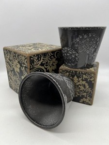 lot 156 image: Filigree Nesting Boxes and NEW Matching Ceramic Flower Pots