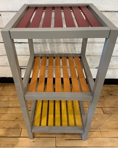 lot 176 image: Painted Slat Side Shelf Table