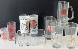 lot 190 image: Vintage & Modern Themed Bar Glasses - QTY 11