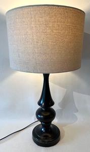 lot 216 image: Contemporary Black Base Table Lamp