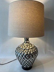 lot 217 image: Caged Mercury Glass Table Lamp