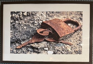 lot 219 image: Large Photography Art - Rusted Padlock and Keys