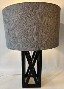 lot 220 image: Contemporary Gray and Black Table Lamp