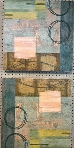 lot 46 image: Pair of Abstract Contemporary Prints on Canvas