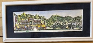 lot 47 image: MINNEHAHA - Lake Minnetonka Streetcar Steamboat Signed Art