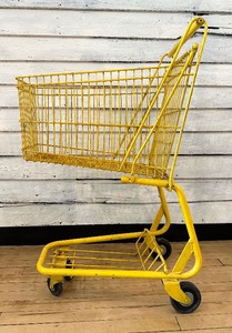 lot 271 image: VINTAGE Yellow Shopping Cart