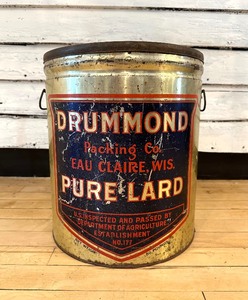 lot 276 image: ANTIQUE 1920s 50 Gal. BRASS PLATED TIN Pail