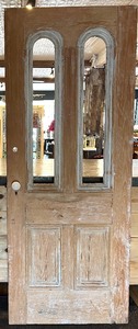 lot 307 image: Vintage Solid Wood Door with Porcelain Knob