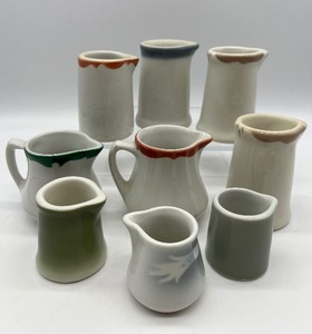 lot 321 image: Vintage Restaurant Ware Creamers - QTY 9