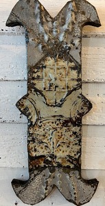 lot 341 image: FAULKENBERRYS Reclaimed Tin Sculptural Hanging Art