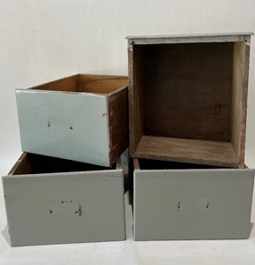 lot 367 image: Vintage Solid Wood Drawers - QTY 4