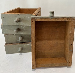 lot 365 image: Vintage Solid Wood Drawers - QTY 6