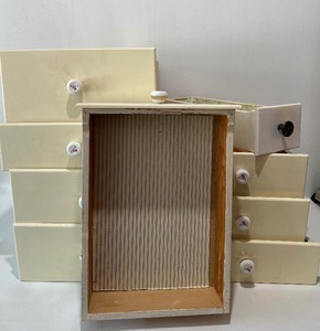 lot 366 image: Vintage Solid Wood Drawers - QTY 9