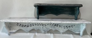 lot 374 image: Primitive Painted Wood Shelves 20 and 36