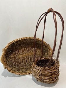 lot 377 image: Earthen Natural Tones Baskets - QTY 2
