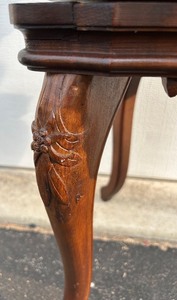 lot 4A image: Antique Swiss BLACK FOREST Walnut, Marquetry Inlaid MUSICAL CHAIR. C. 1880