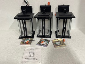lot 23 image: Outdoor LED Wall Lanterns