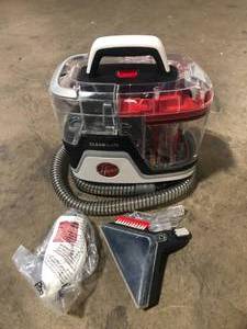lot 8 image: HOOVER CleanSlate Pro Portable Corded Spot Cleaner for Carpet and Upholstery, Car and Auto Detailer, Black, FH14020V   Customer Returns See Pictures