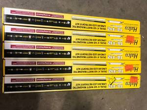 lot 9 image: Lot of HALCO LIGHTING TECHNOLOGIES Dual 4 ft. 44.72 in. 64-Watt Equivalent Integrated LED White Strip Magnetic Linear LED Troffer Retrofit Kit 4000K   Customer Returns See Pictures
