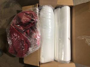 lot 30 image: Hampton Bay 24 in. x 24 in. Two Piece Deep Seating Outdoor Lounge Chair Cushion in Chili  Customer Returns See Pictures