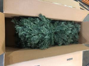 lot 39 image: Home Decorators Collection 7.5 ft Kenwood Frasier Fir Flocked LED Pre-Lit Artificial Christmas Tree with 1000 Warm White Lights Customer Returns See Pictures