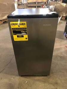 lot 43 image: Vissani 3.2 cu. ft. Mini Refrigerator in Stainless Steel  Customer Returns See Pictures