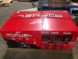 lot 44 image: Milwaukee M18 FUEL Brushless Cordless 21 in. Walk Behind Dual Battery Self-Propelled Mower w(2) 12.0Ah Battery and Rapid Charger Customer Returns See Pictures