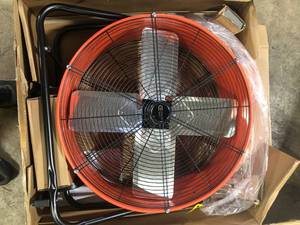 lot 49 image: Commercial Electric 24 in. 2-Speed Heavy Duty Tilt Drum Fan  Customer Returns See Pictures