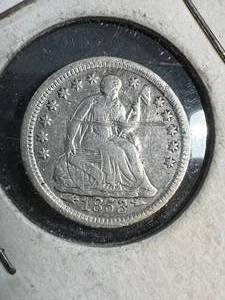 1853 WARROWS US HALF DIME