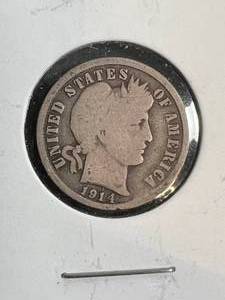 1914-D US BARBER DIME